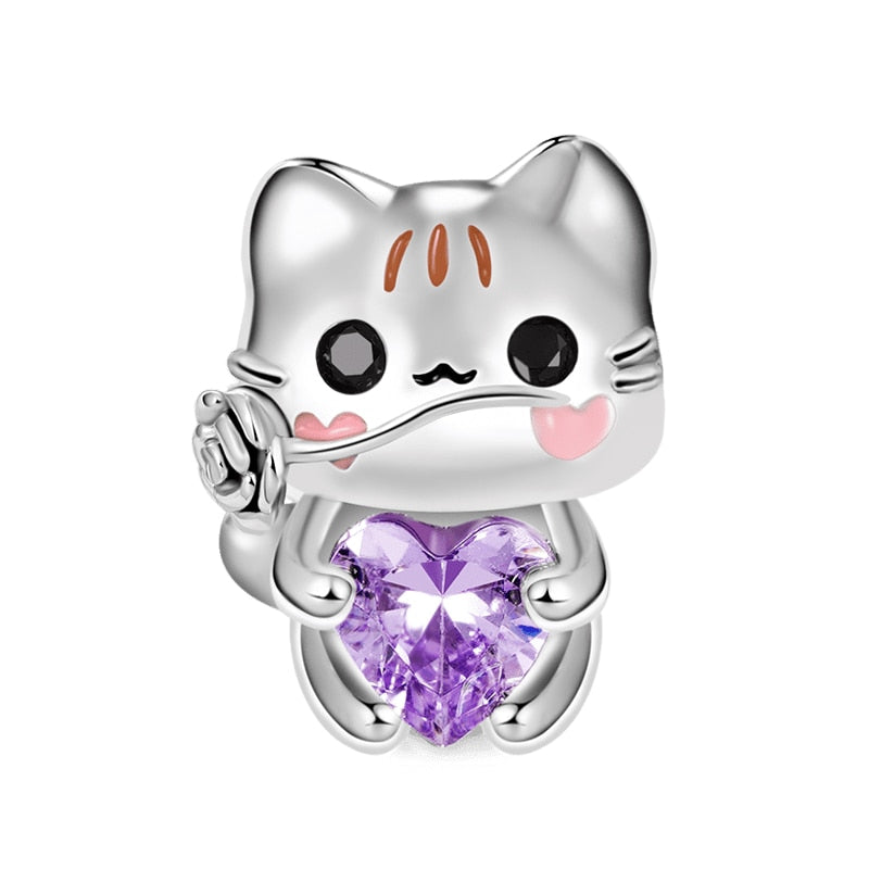 Sterling Silver Cat Charm