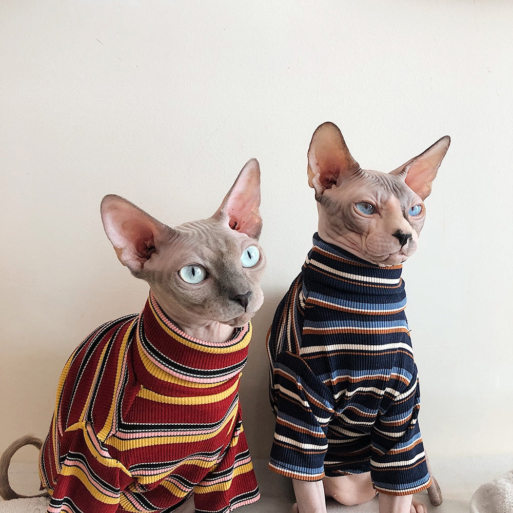 Striped Knitted Clothe for Cats