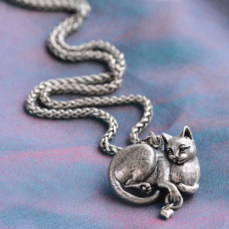 Vintage Cat Necklace