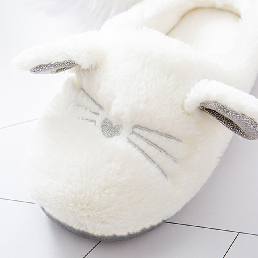 White Cat Slippers
